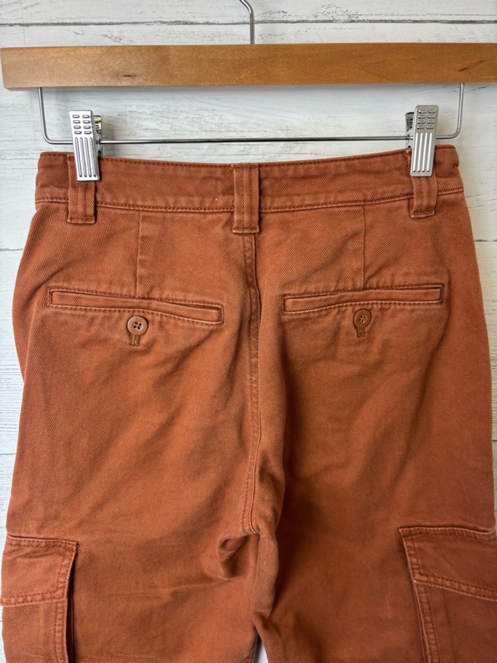 Aritzia TNA Troop Cargo Pant in Garment Dyed Warm Umber 00 - MidRise 100% Cotton - Picture 6 of 12